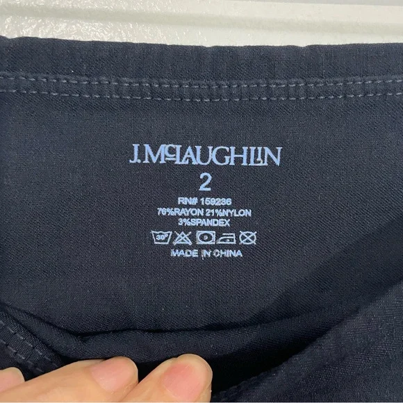 J. McLaughlin Winter Navy Slim cropped Pants Size 2 - Picture 13 of 13